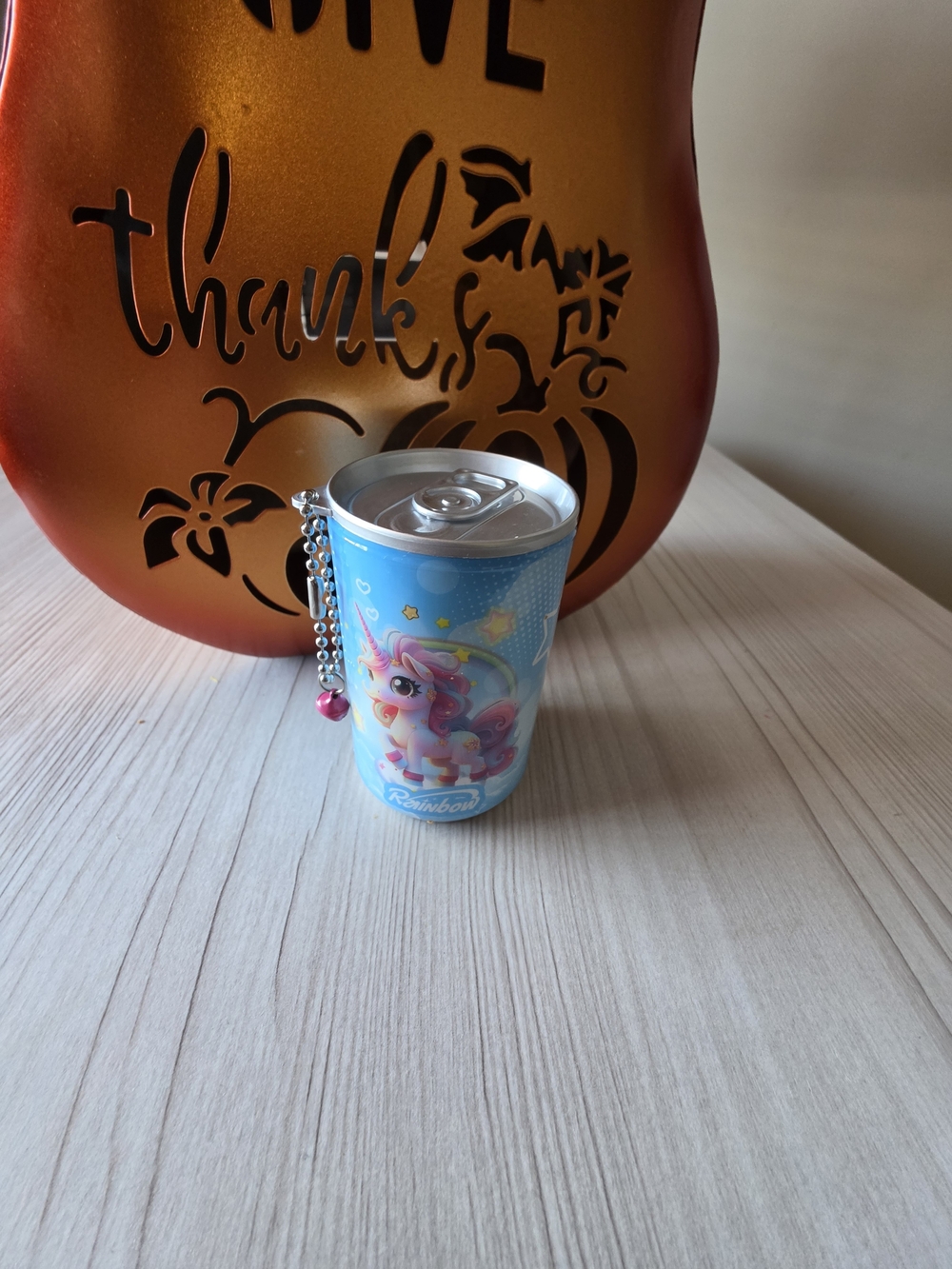 New Cute Unicorn Mini Soda Can Hand Wipes Keychain Rainbow Character Moist Tow